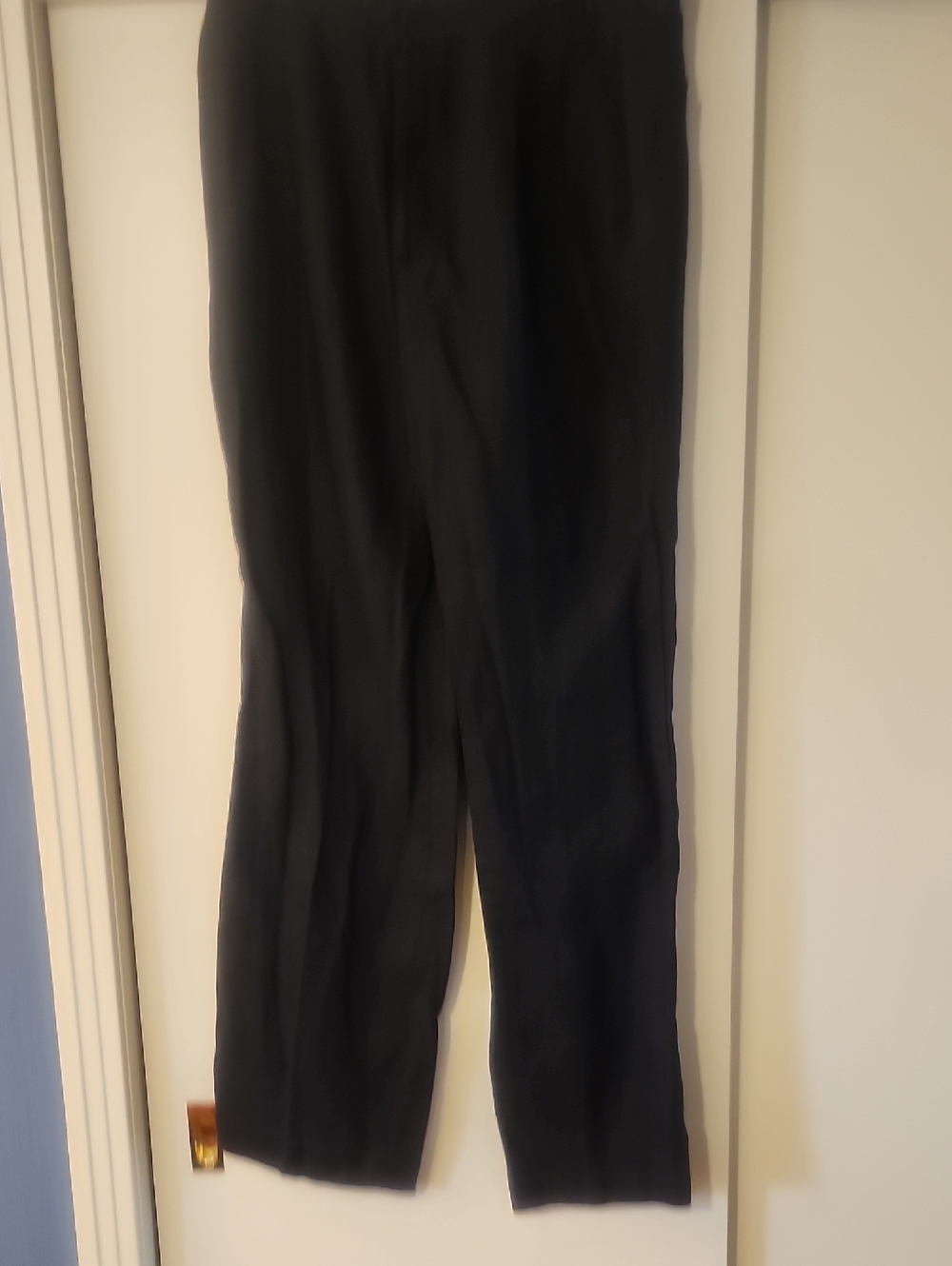 Linen Black Pants - Classic Straight Fit